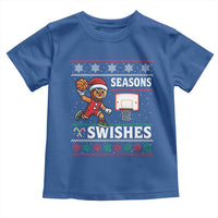 Seasons Swishes Toddler T Shirt Funny Gingerbread Basketball Christmas Gift - Wonder Print Shop