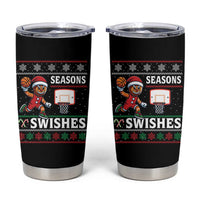 Seasons Swishes Tumbler Cup Funny Gingerbread Basketball Christmas Gift