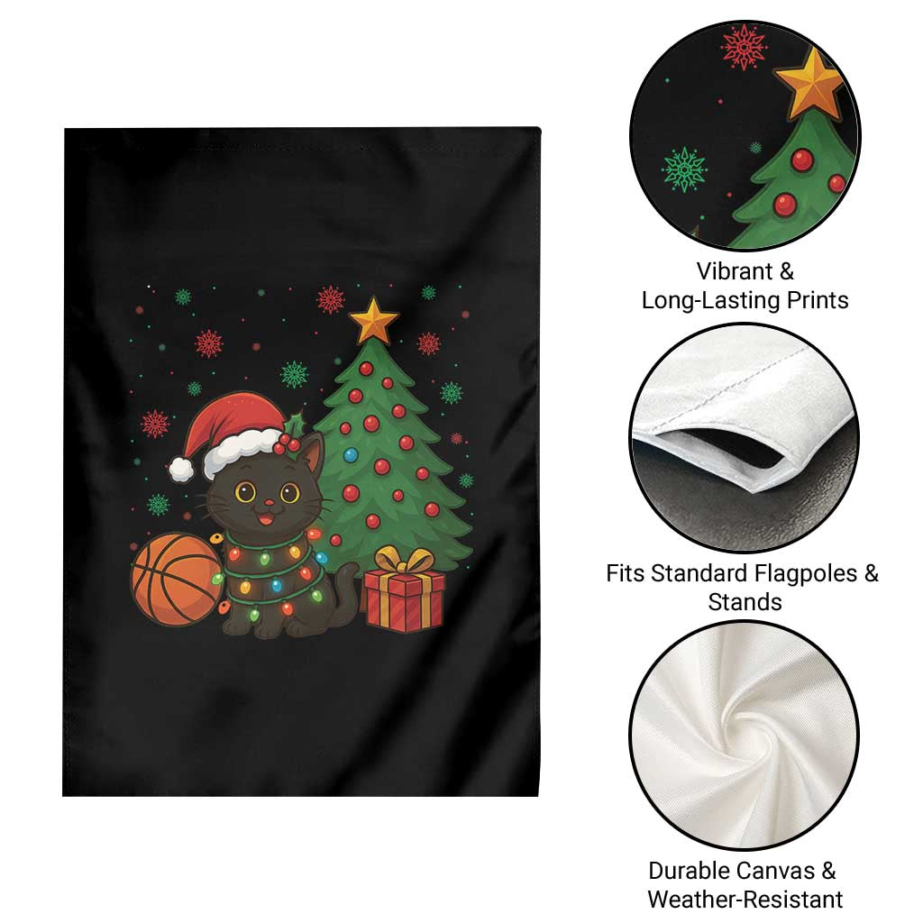 Funny Christmas Black Cat Garden Flag Gift For Cat Lover - Wonder Print Shop
