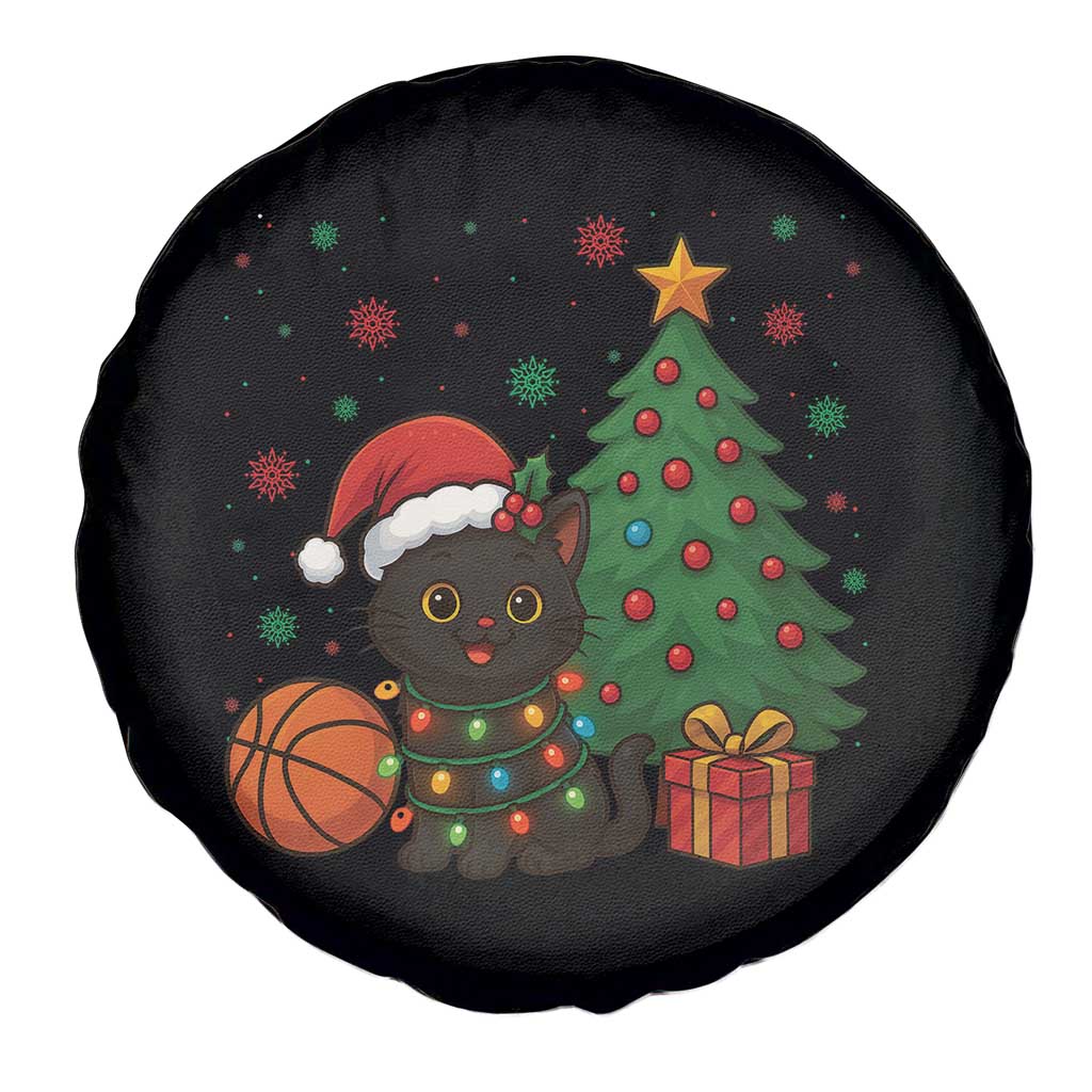 Funny Christmas Black Cat Spare Tire Cover Gift For Cat Lover - Wonder Print Shop