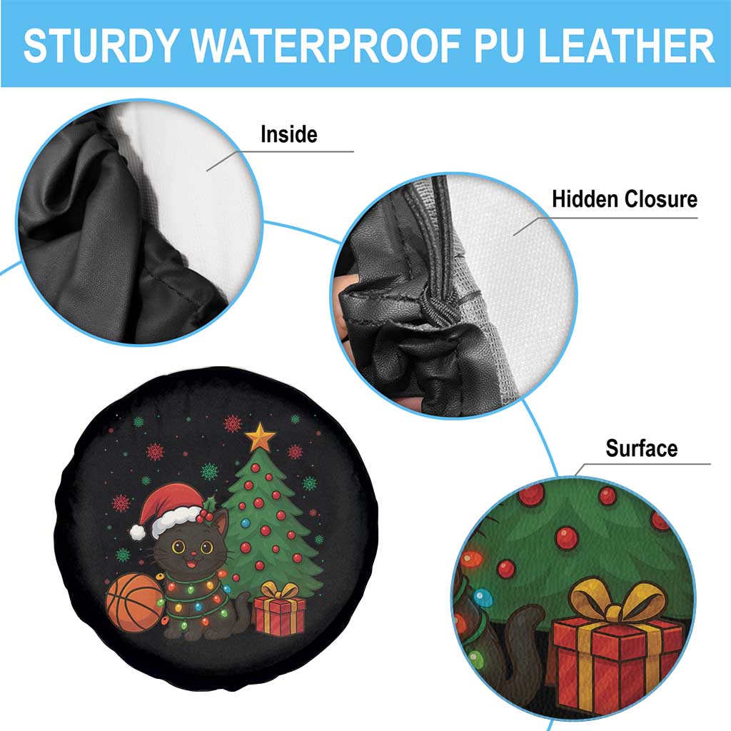 Funny Christmas Black Cat Spare Tire Cover Gift For Cat Lover - Wonder Print Shop