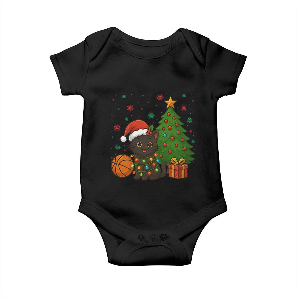 Funny Christmas Black Cat Baby Onesie Gift For Cat Lover - Wonder Print Shop