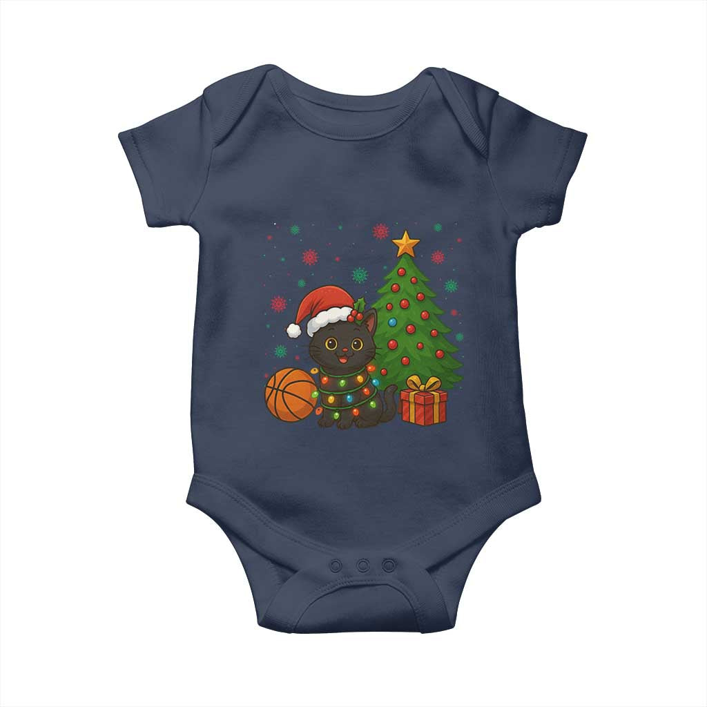 Funny Christmas Black Cat Baby Onesie Gift For Cat Lover - Wonder Print Shop