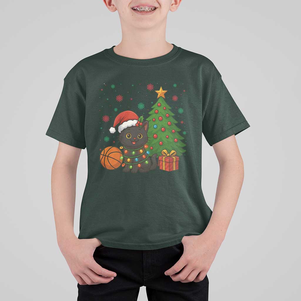 Funny Christmas Black Cat T Shirt For Kid Gift For Cat Lover - Wonder Print Shop
