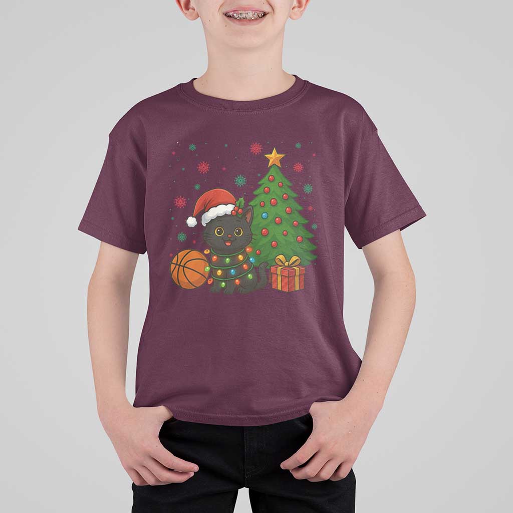 Funny Christmas Black Cat T Shirt For Kid Gift For Cat Lover - Wonder Print Shop