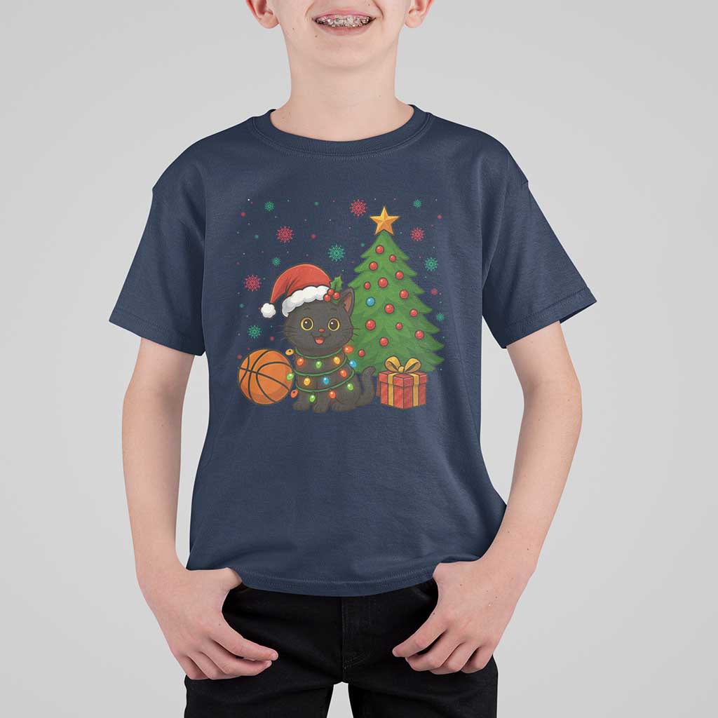 Funny Christmas Black Cat T Shirt For Kid Gift For Cat Lover - Wonder Print Shop