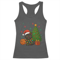 Funny Christmas Black Cat Racerback Tank Top Gift For Cat Lover - Wonder Print Shop