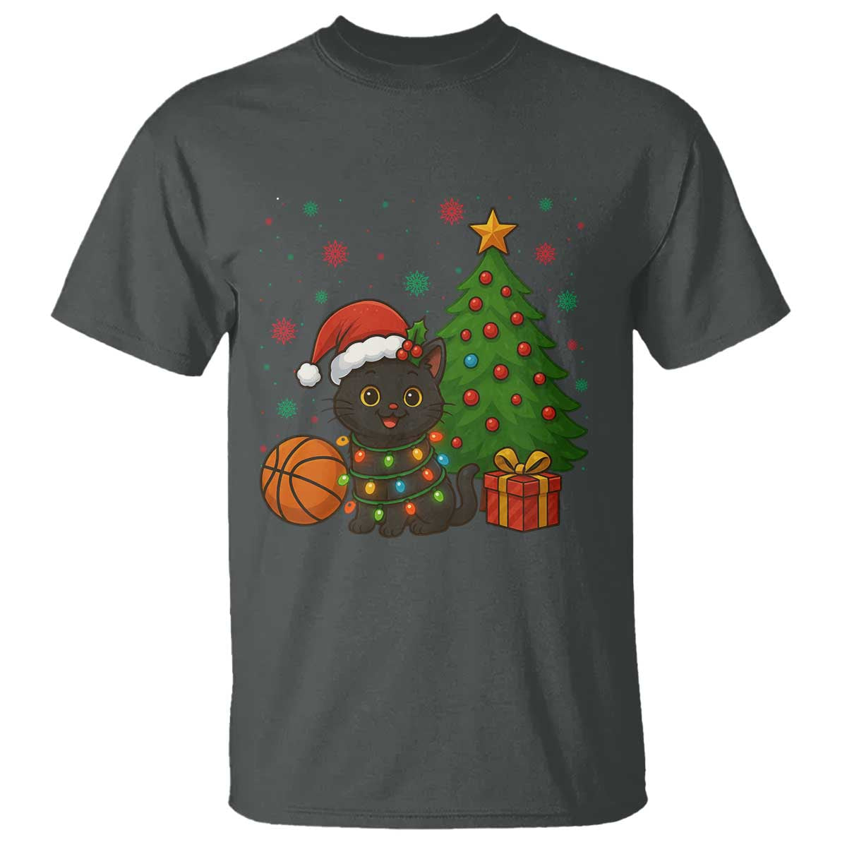 Funny Christmas Black Cat T Shirt Gift For Cat Lover - Wonder Print Shop