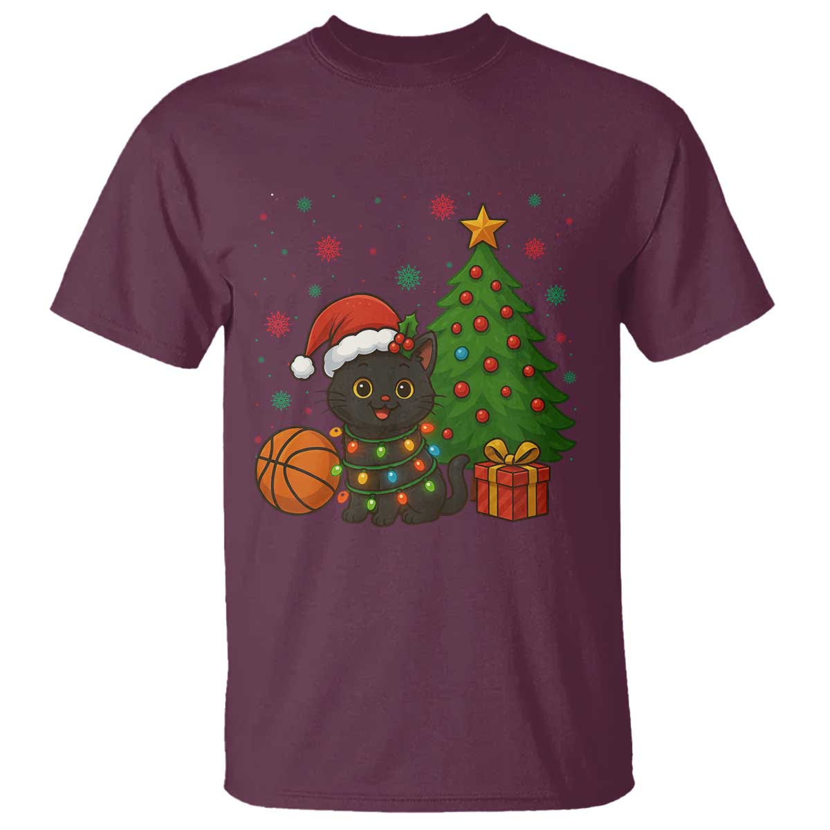 Funny Christmas Black Cat T Shirt Gift For Cat Lover - Wonder Print Shop