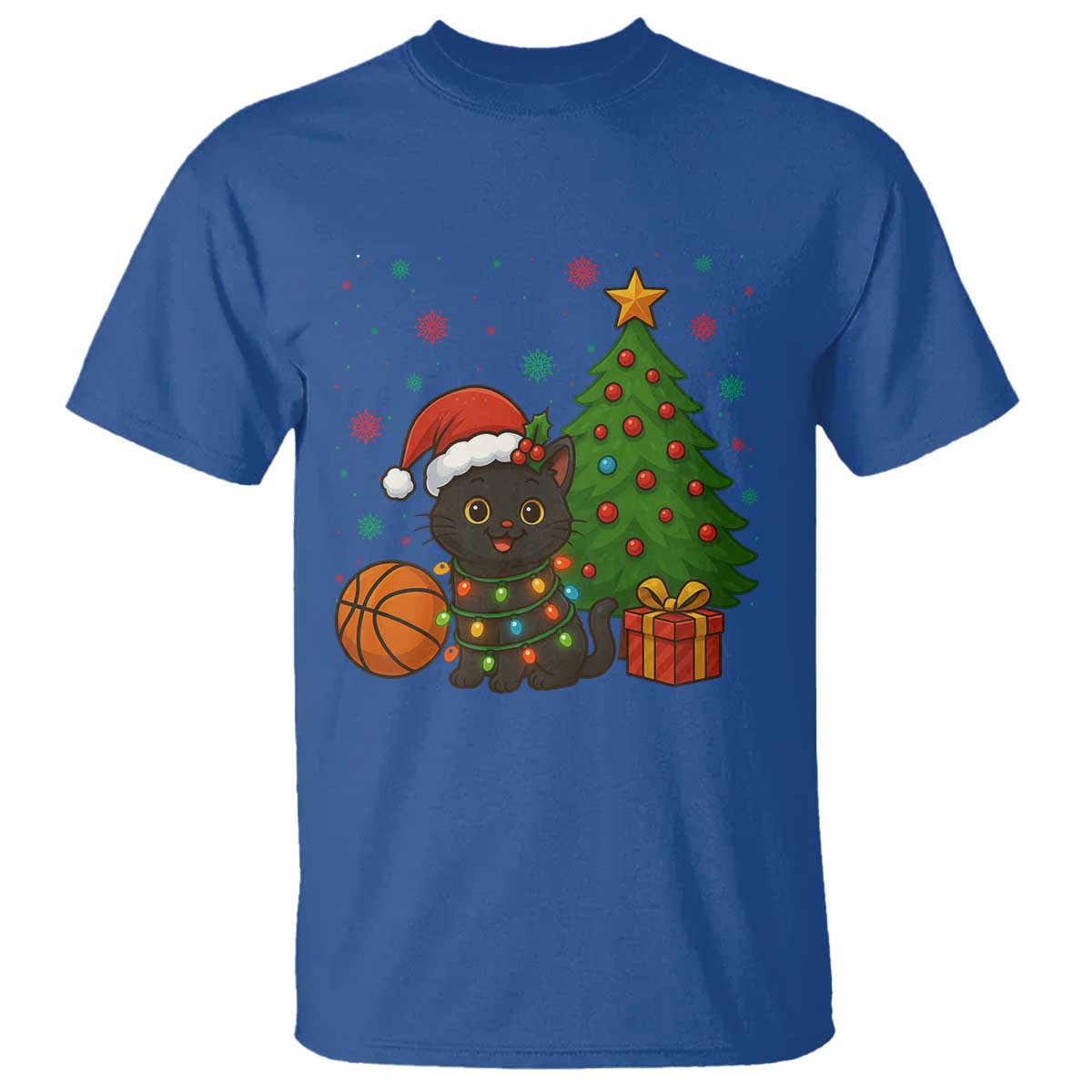 Funny Christmas Black Cat T Shirt Gift For Cat Lover - Wonder Print Shop