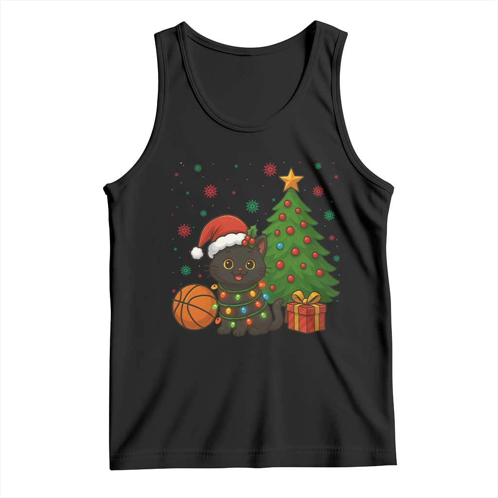 Funny Christmas Black Cat Tank Top Gift For Cat Lover - Wonder Print Shop