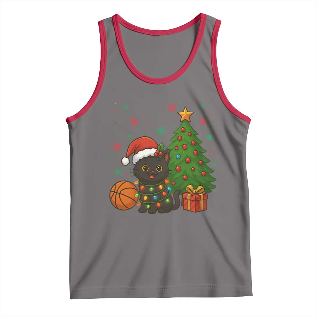 Funny Christmas Black Cat Tank Top Gift For Cat Lover - Wonder Print Shop