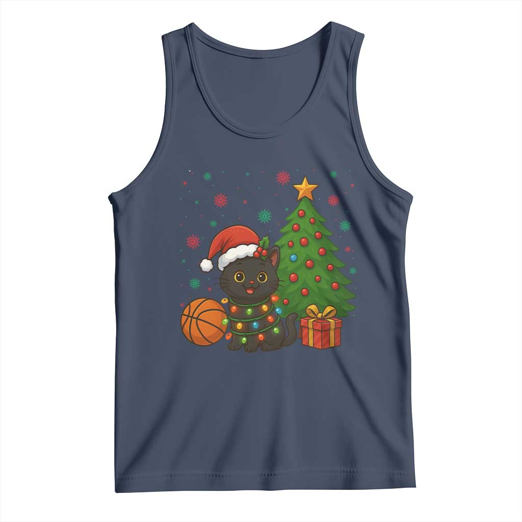 Funny Christmas Black Cat Tank Top Gift For Cat Lover - Wonder Print Shop
