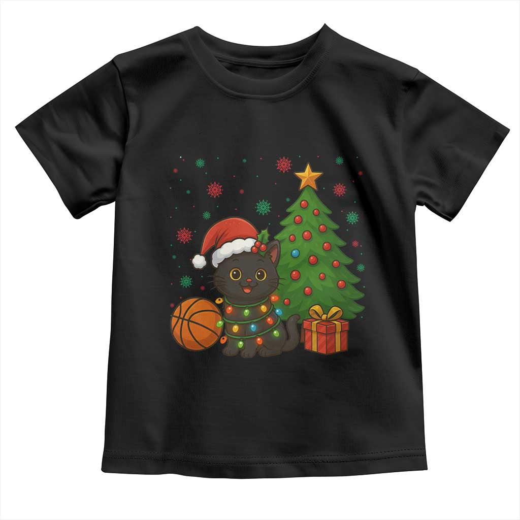 Funny Christmas Black Cat Toddler T Shirt Gift For Cat Lover - Wonder Print Shop