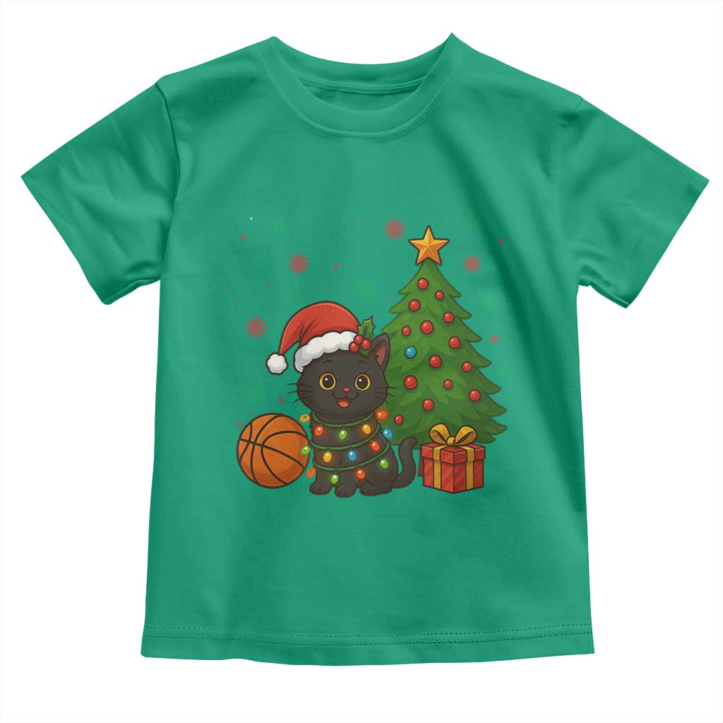 Funny Christmas Black Cat Toddler T Shirt Gift For Cat Lover - Wonder Print Shop