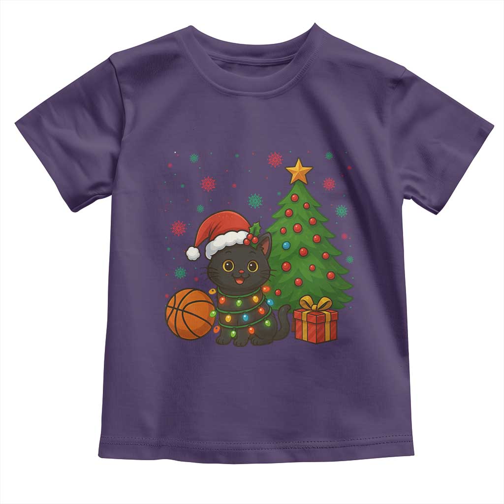 Funny Christmas Black Cat Toddler T Shirt Gift For Cat Lover - Wonder Print Shop