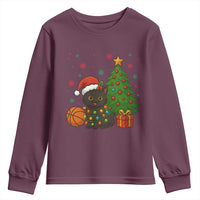 Funny Christmas Black Cat Youth Sweatshirt Gift For Cat Lover - Wonder Print Shop