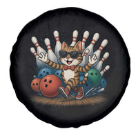 Funny Bowler Gift Spare Tire Cover Bowling Cat With Sunglasses - Wonder Print Shop