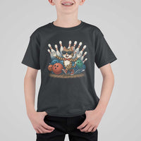 Funny Bowler Gift T Shirt For Kid Bowling Cat With Sunglasses - Wonder Print Shop
