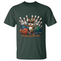 Funny Bowler Gift T Shirt Bowling Cat With Sunglasses - Wonder Print Shop