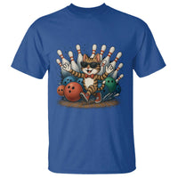 Funny Bowler Gift T Shirt Bowling Cat With Sunglasses - Wonder Print Shop