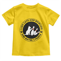 I Like Cats And Bowling And Maybe 3 People Toddler T Shirt Funny Cat Lovers - Wonder Print Shop