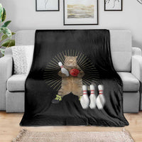 Funny Cat Bowling Meme Throw Blanket Gift For Bowlers - Wonder Print Shop