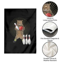 Funny Cat Bowling Meme Garden Flag Gift For Bowlers - Wonder Print Shop