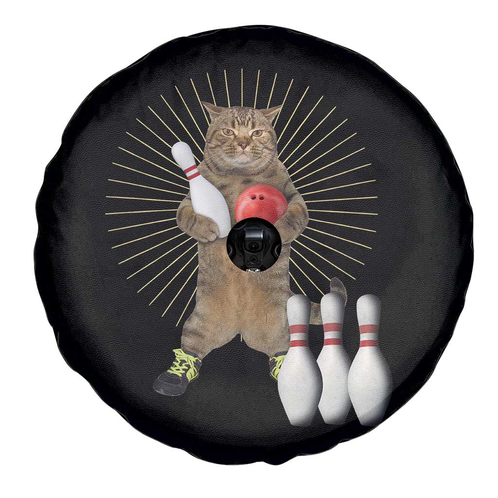 Funny Cat Bowling Meme Spare Tire Cover Gift For Bowlers - Wonder Print Shop
