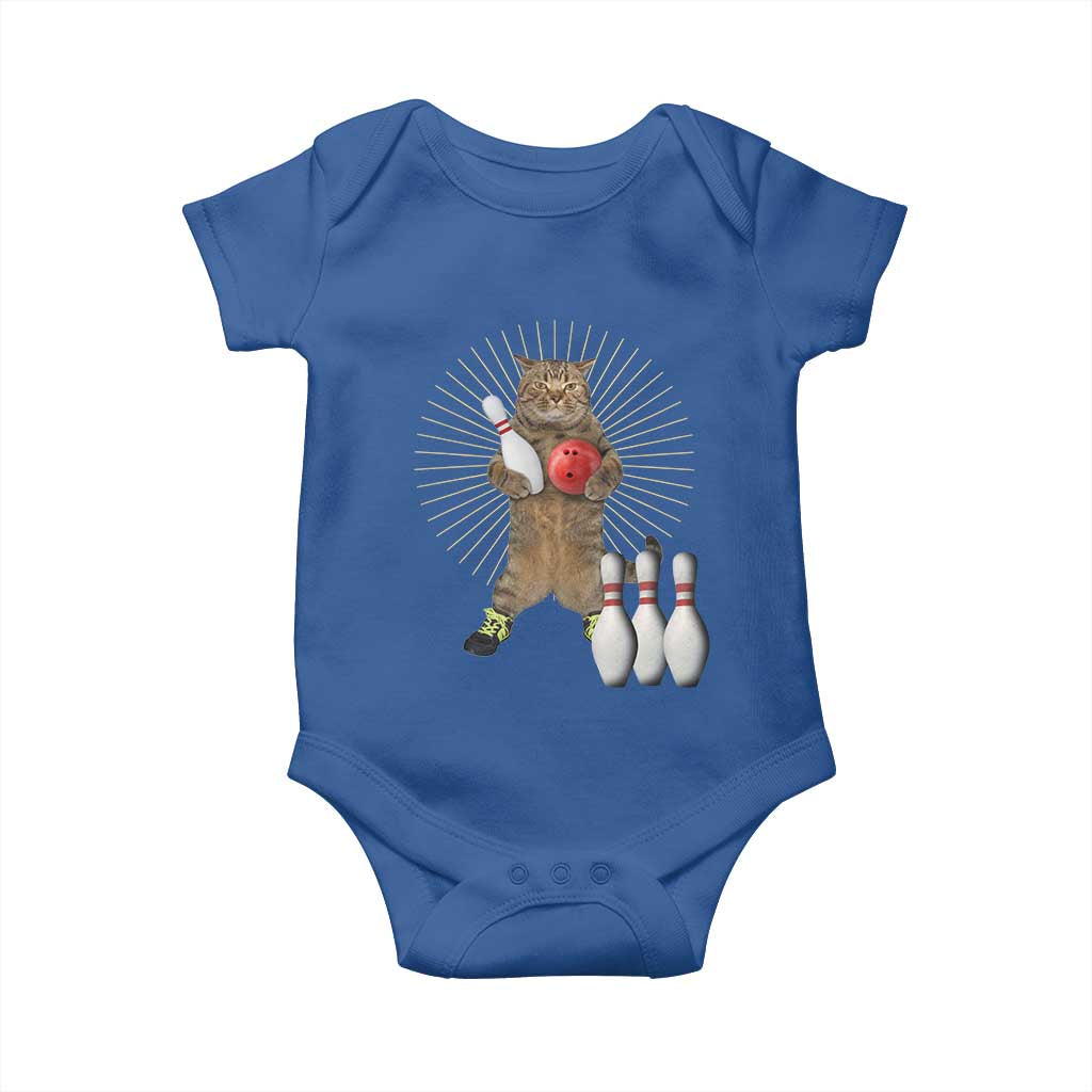 Funny Cat Bowling Meme Baby Onesie Gift For Bowlers - Wonder Print Shop