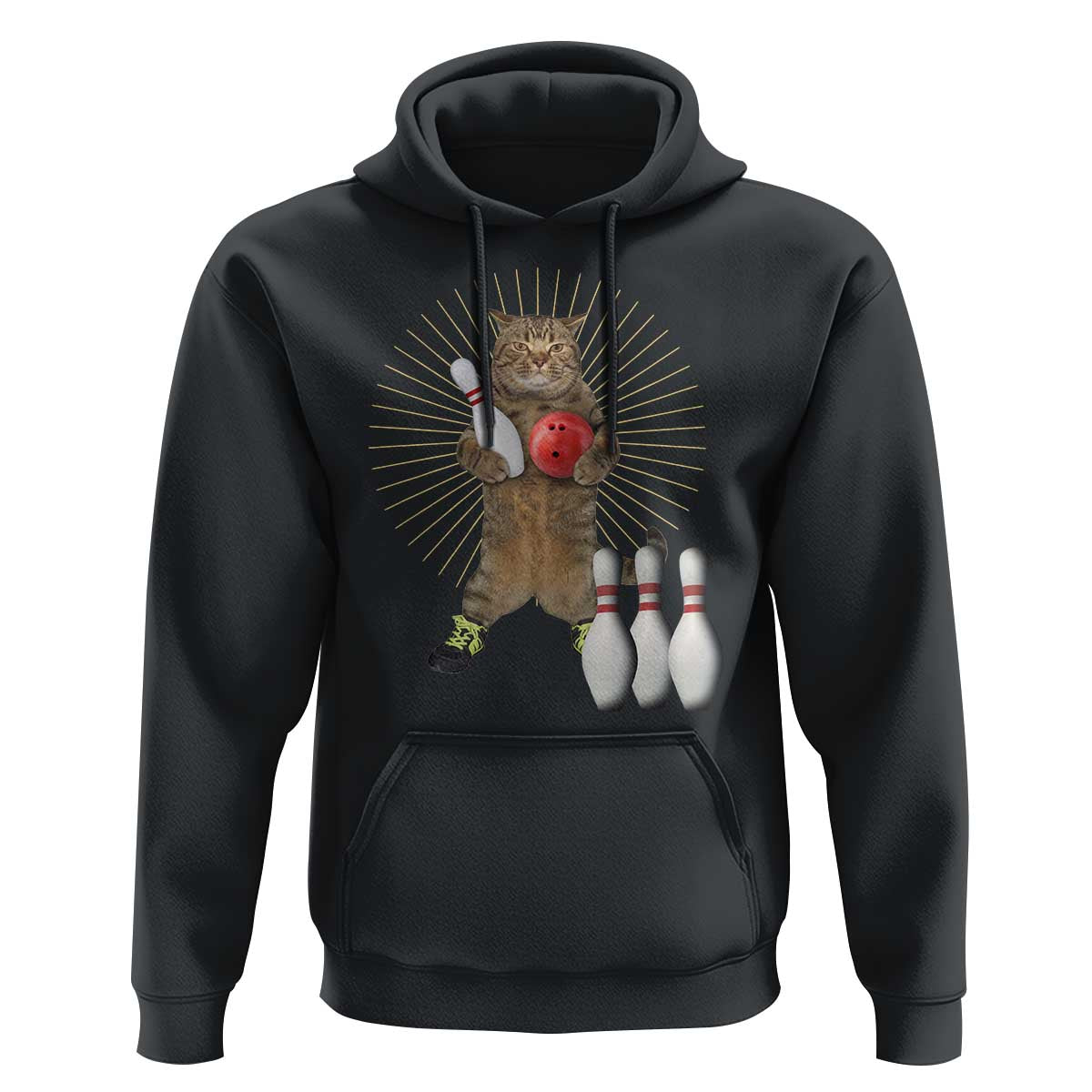 Funny Cat Bowling Meme Hoodie Gift For Bowlers - Wonder Print Shop