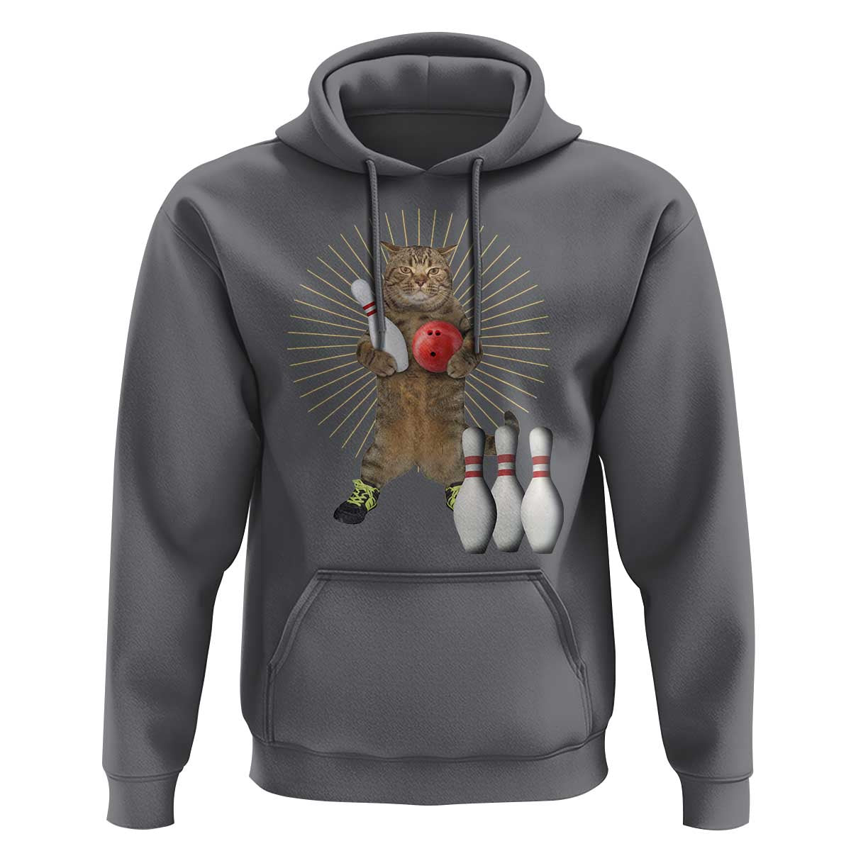 Funny Cat Bowling Meme Hoodie Gift For Bowlers - Wonder Print Shop