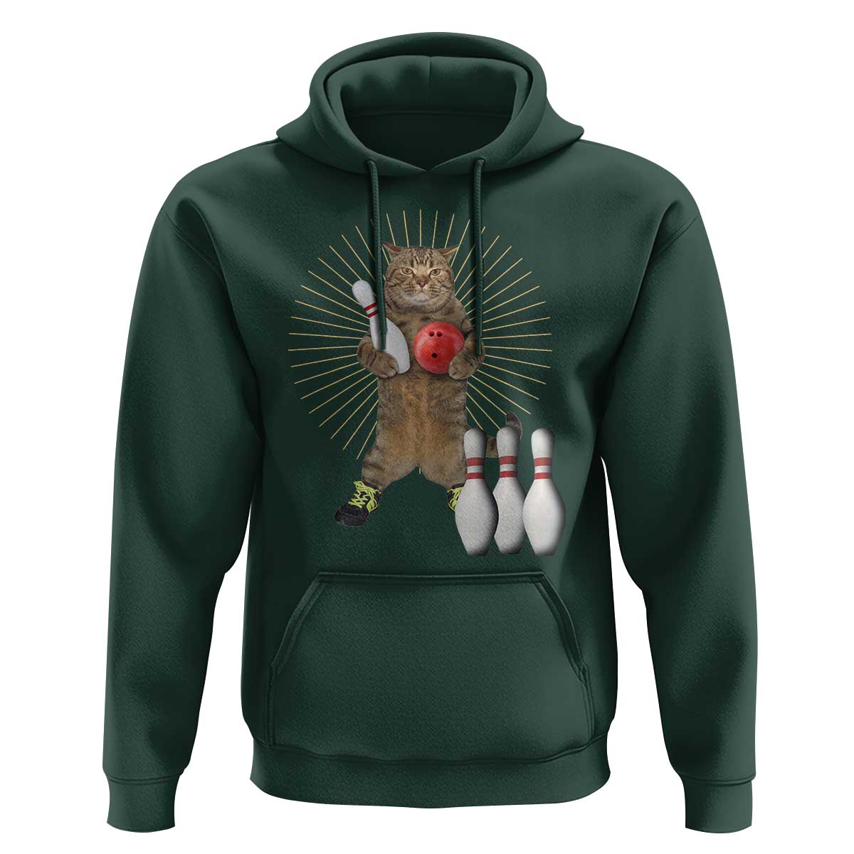 Funny Cat Bowling Meme Hoodie Gift For Bowlers - Wonder Print Shop