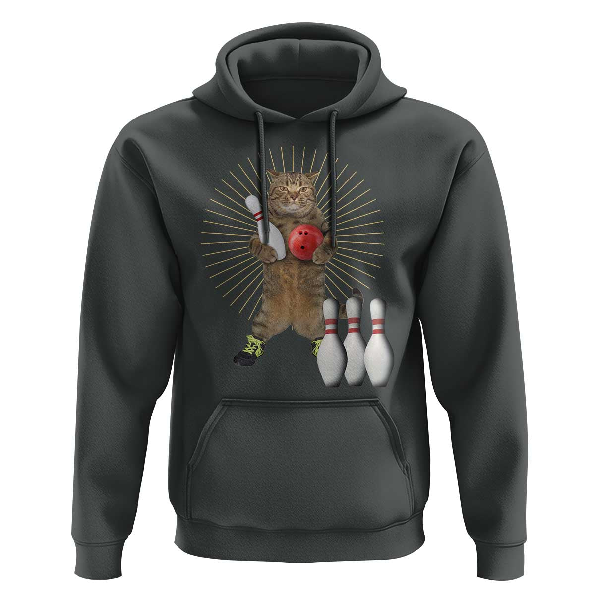 Funny Cat Bowling Meme Hoodie Gift For Bowlers - Wonder Print Shop