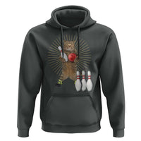 Funny Cat Bowling Meme Hoodie Gift For Bowlers - Wonder Print Shop