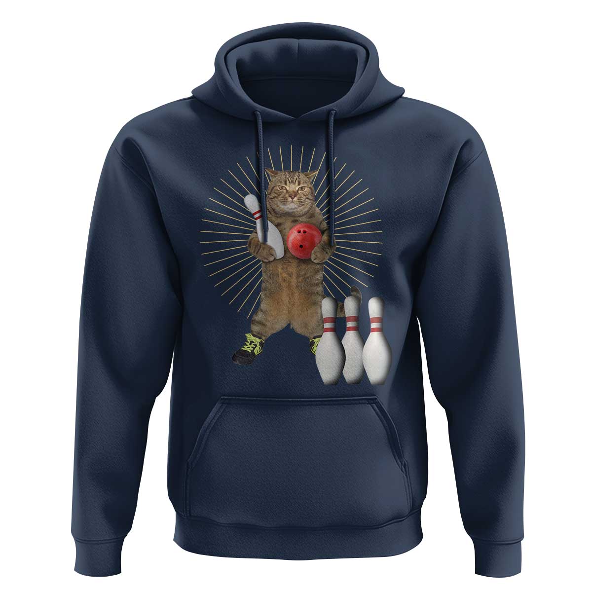 Funny Cat Bowling Meme Hoodie Gift For Bowlers - Wonder Print Shop