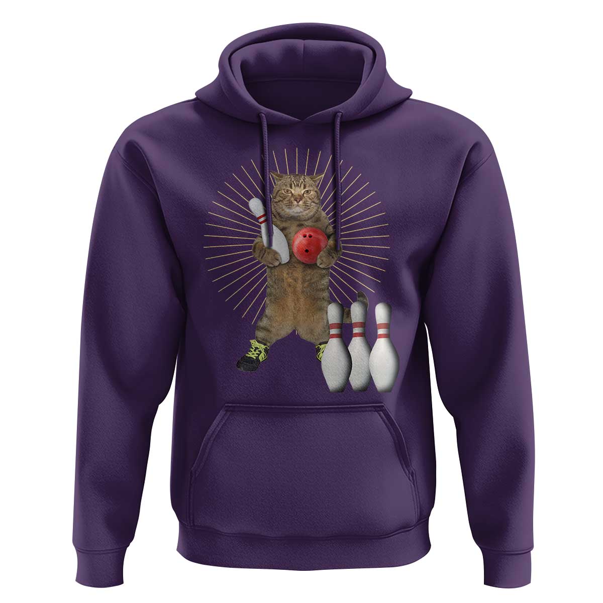 Funny Cat Bowling Meme Hoodie Gift For Bowlers - Wonder Print Shop