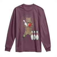 Funny Cat Bowling Meme Long Sleeve Shirt Gift For Bowlers - Wonder Print Shop