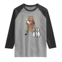 Funny Cat Bowling Meme Raglan Shirt Gift For Bowlers - Wonder Print Shop