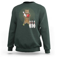 Funny Cat Bowling Meme Sweatshirt Gift For Bowlers - Wonder Print Shop