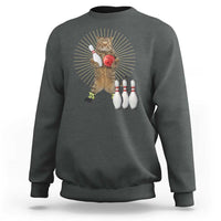 Funny Cat Bowling Meme Sweatshirt Gift For Bowlers - Wonder Print Shop
