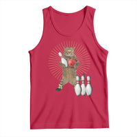 Funny Cat Bowling Meme Tank Top Gift For Bowlers - Wonder Print Shop