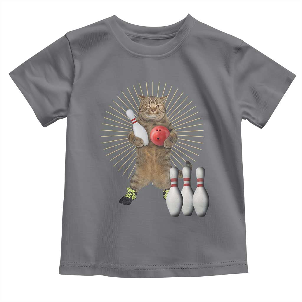 Funny Cat Bowling Meme Toddler T Shirt Gift For Bowlers - Wonder Print Shop