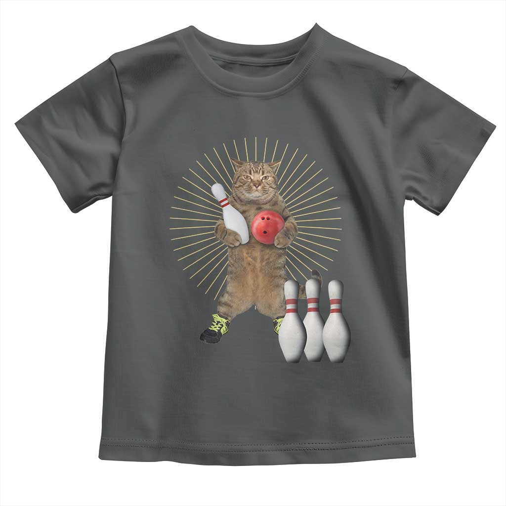 Funny Cat Bowling Meme Toddler T Shirt Gift For Bowlers - Wonder Print Shop