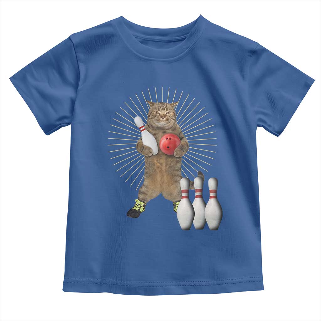 Funny Cat Bowling Meme Toddler T Shirt Gift For Bowlers - Wonder Print Shop