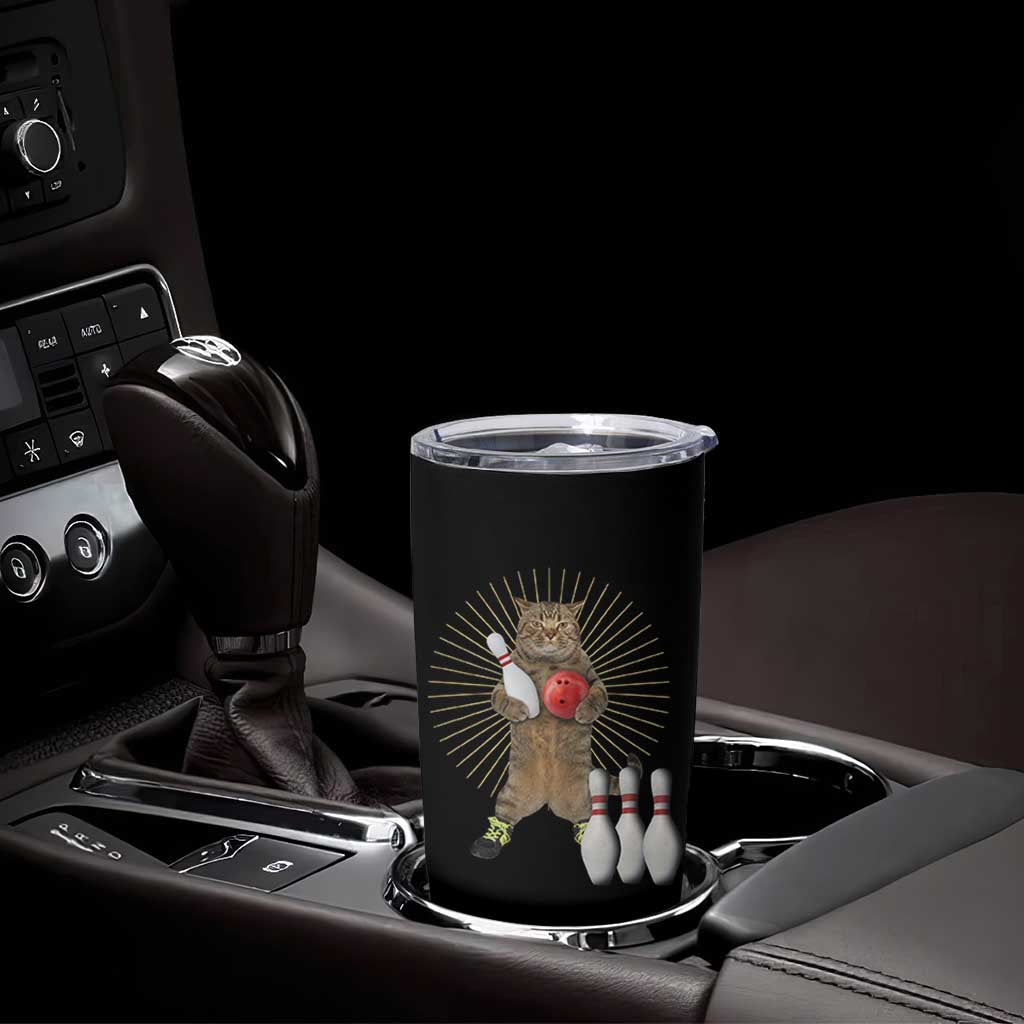 Funny Cat Bowling Meme Tumbler Cup Gift For Bowlers - Wonder Print Shop