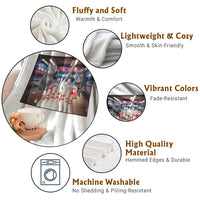 Funny Cats Bowling Battle Throw Blanket Gift For Cat Lovers - Wonder Print Shop