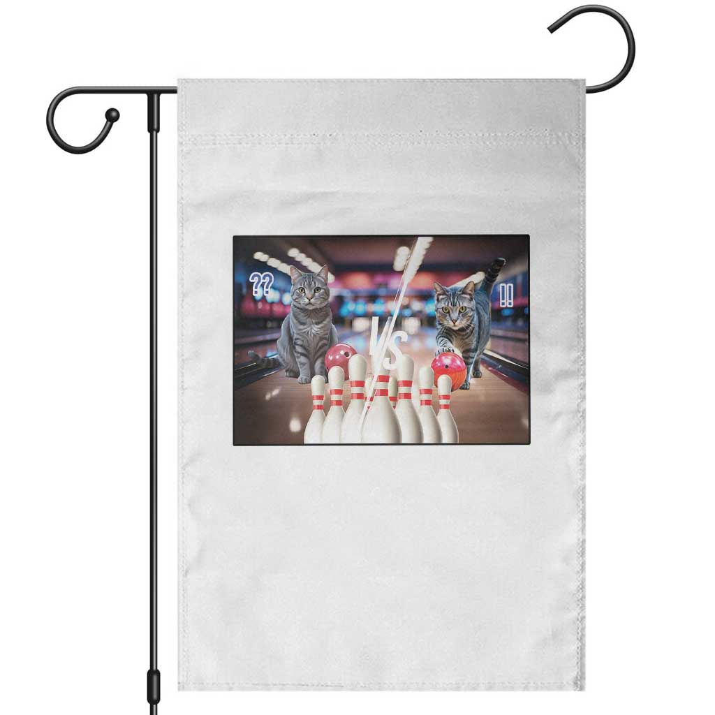 Funny Cats Bowling Battle Garden Flag Gift For Cat Lovers - Wonder Print Shop