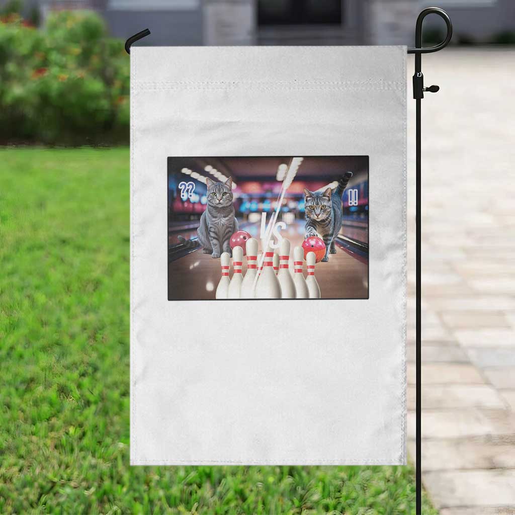 Funny Cats Bowling Battle Garden Flag Gift For Cat Lovers - Wonder Print Shop