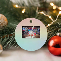 Funny Cats Bowling Battle Ceramic Ornament Gift For Cat Lovers - Wonder Print Shop